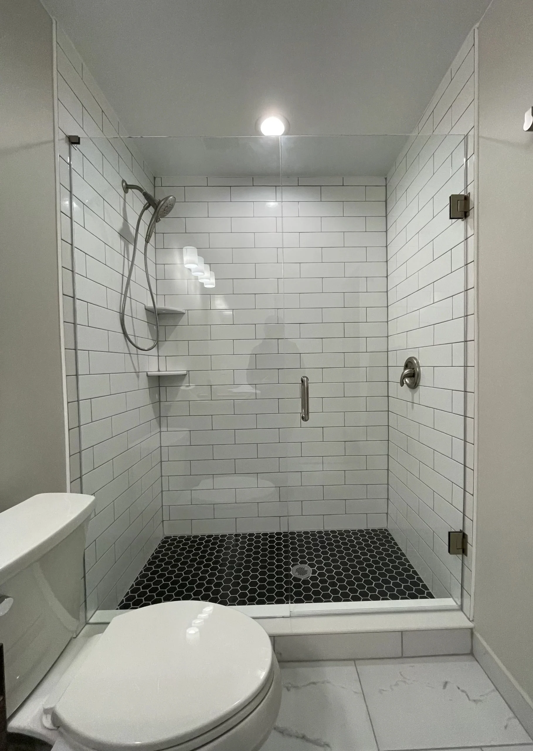 Frameless shower glass installation project 3